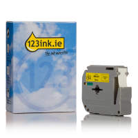 123ink version replaces Brother M-K631BZ black on yellow non-laminated tape, 12mm MK631BZC 080607