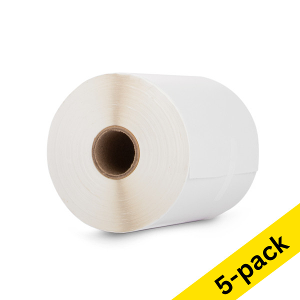 123ink version replaces Brother RD-S01E2 thermal paper label roll, 102mm (5-pack)  650650 - 1