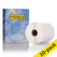 123ink version replaces Brother RD-S02E1 pre-cut labels, 102mm x 152mm | 10-pack