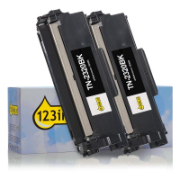 123ink version replaces Brother TN-2320BK black toner 2-pack TN2320TWINC 051331