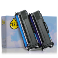 123ink version replaces Brother TN-329C high capacity cyan toner 2-pack TN329CTWINC 132184