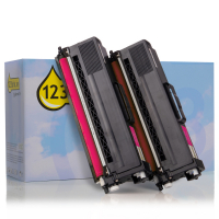 123ink version replaces Brother TN-329M high capacity magenta toner 2-pack TN329MTWINC 132185