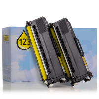 123ink version replaces Brother TN-329Y high-capacity yellow toner 2-pack 132186