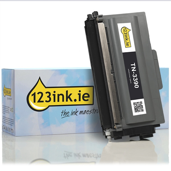 123ink version replaces Brother TN-3390 extra high capacity black toner TN3390C 029416 - 1