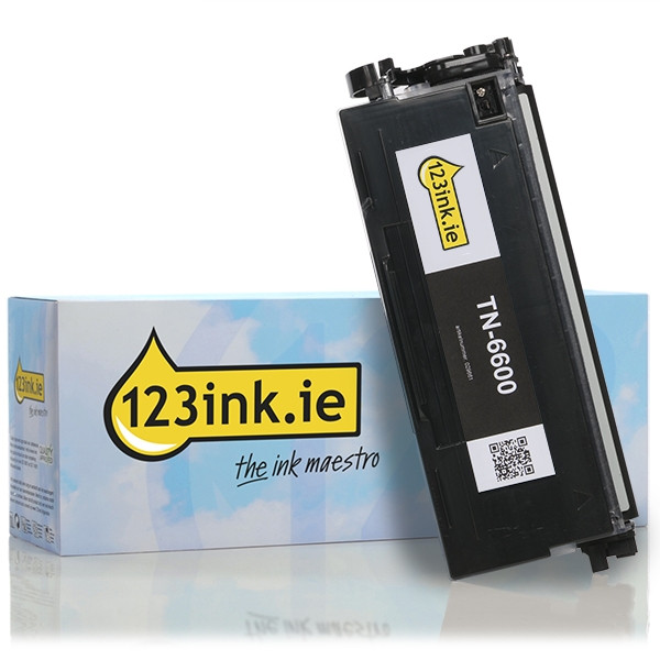 123ink version replaces Brother TN-6600 high capacity black toner TN6600C 029661 - 1