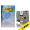 123ink version replaces Brother TZe-222 red on white tape, 9mm | 5-pack