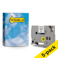 123ink version replaces Brother TZe-231S2 black on white tape, 12mm (5-pack) TZE-231S2C 650702