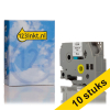 123ink version replaces Brother TZe-241 black on white tape, 18mm (10-pack)