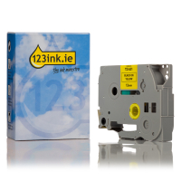 123ink version replaces Brother TZe-631 black on yellow tape, 12mm TZe-631C TZe-631SC 080417