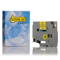 123ink version replaces Brother TZe-C31 black on fluorescent yellow tape, 12mm TZeC31C 080653