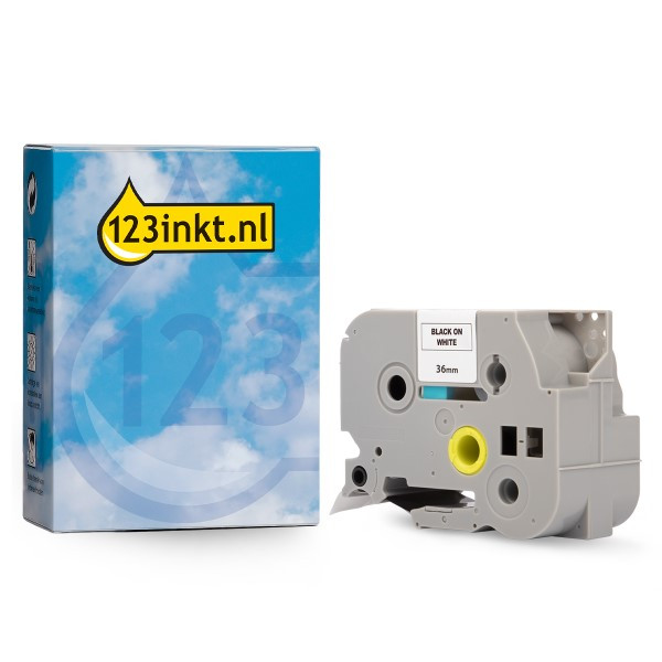 123ink version replaces Brother TZe-FX261 Flexi ID black on transparent tape, 36mm TZeFX261C 080823 - 1
