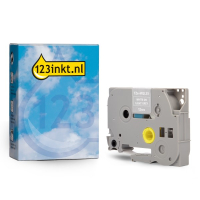 123ink version replaces Brother TZe-MQL35 white on light grey tape, 12mm TZeMQL35C 080391