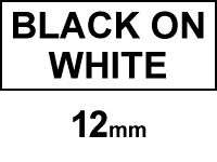 123ink version replaces Brother TZe-N231 black on white tape, 12mm TZEN231C 080621