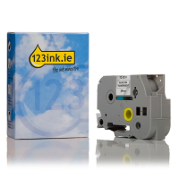 123ink version replaces Brother TZe-S151 extra adhesive black on transparent tape, 24mm