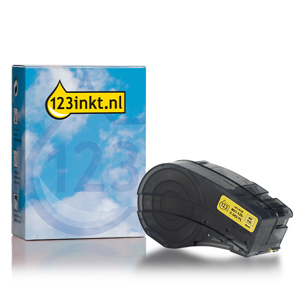 123ink version replaces Brady M21-125-C-342-YL black on yellow heat shrink tubing tape, 6.00mm x 2.10m (new version) 147732 - 1