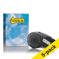 123ink version replaces Brady M21-1500-427 black on white laminated vinyl tape, 38.1mm x 4.30m (5-pack) 650836