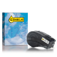 123ink version replaces Brady M21-250-595-YL black on yellow vinyl tape, 6.35mm x 6.40m 147738
