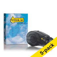 123ink version replaces Brady M21-375-499 black on white nylon fabric tape, 9.53mm x 4.88m (5-pack) 650835