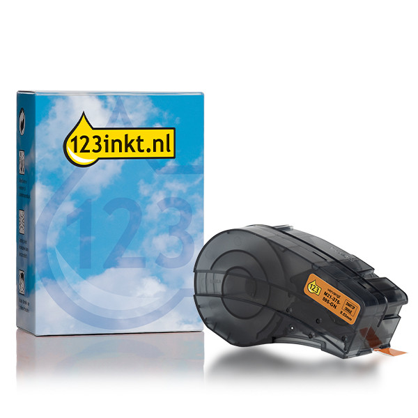 123ink version replaces Brady M21-375-595-OR black on orange vinyl tape, 9.53mm x 6.40m (new version) 147748 - 1