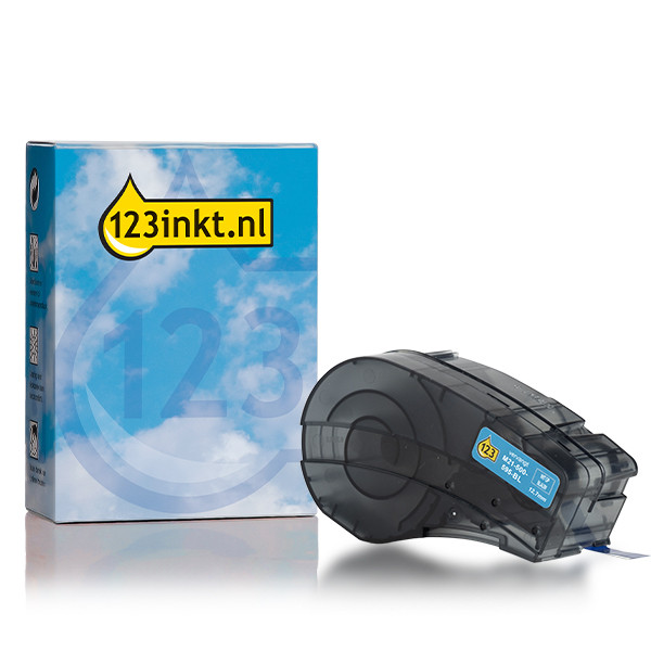 123ink version replaces Brady M21-500-595-BL white on blue vinyl tape, 12.7mm x 6.40m (new version) 147757 - 1