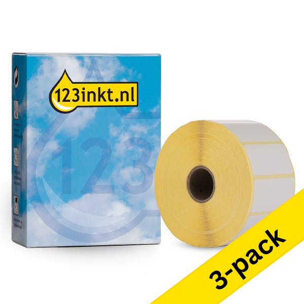 123ink version replaces Brother BDE-1J026051-102 pre-cut labels, 51mm x 26mm (3-pack)  080993 - 1