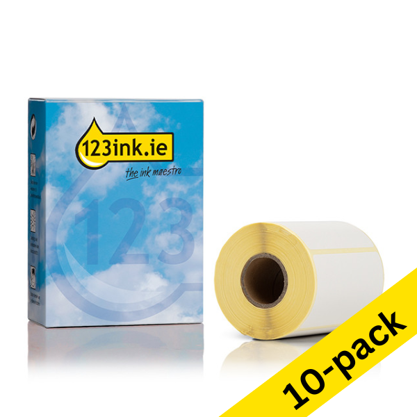 123ink version replaces Brother BDE-1J044076-066 pre-punched labels, 76mm x 44mm | 10-pack 650838 - 1