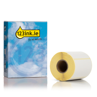123ink version replaces Brother BDE-1J044076-066 pre-punched labels, 76mm x 44mm BDE-1J044076-066C 080853