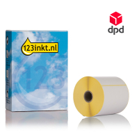 123ink version replaces Brother BDE-1J152102-102 pre-punched DPD labels, 102mm x 152mm 653411