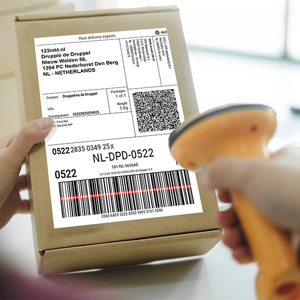 123ink version replaces Brother BUS-1J150102-121 pre-punched DPD labels, 102mm x 150mm 653412 - 2