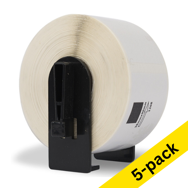 123ink version replaces Brother DK-11208 large address label (5-pack) 089302 - 1