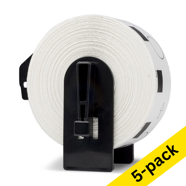 123ink version replaces Brother DK-11218 white round label (5-pack) 653064 - 1