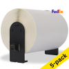 123ink version replaces Brother DK-11247 large FedEx shipping labels | 5-pack 653288 - 1
