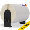 123ink version replaces Brother DK-11247 large FedEx shipping labels (5-pack) 653288 - 1