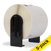 123ink version replaces Brother DK-22205 continuous paper tape | 5-pack 653067