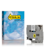 123ink version replaces Brother HSe-211E black on white heat shrink tape, 6mm