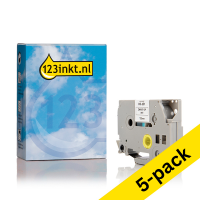 123ink version replaces Brother HSe-231 black on white heat-shrink tape, 12mm (5-pack) HSE231C 650639