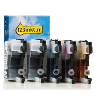 123ink version replaces Brother LC-123 2 black + 3 colours ink cartridge 5-pack  160690