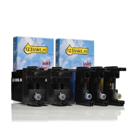 123ink version replaces Brother LC-1280XL 2 x BK + C/M/Y high-capacity ink cartridge 5-pack 160786