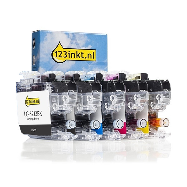 123ink version replaces Brother LC-3213 BK/BK/C/M/Y ink cartridge 5-pack 160772 - 1
