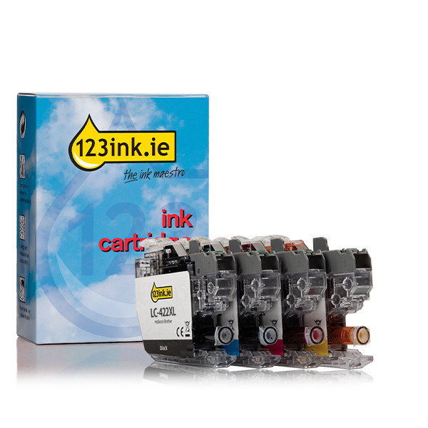 123ink version replaces Brother LC-422XL BK/C/M/Y ink cartridge 4-pack 520009 - 1