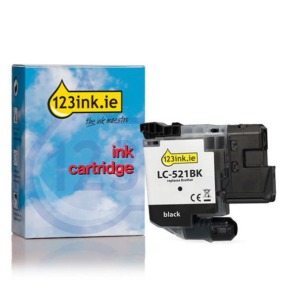 123ink version replaces Brother LC-521BK black ink cartridge 051471 - 1