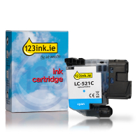 123ink version replaces Brother LC-521C cyan ink cartridge 051473