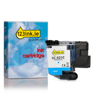 123ink version replaces Brother LC-521C cyan ink cartridge
