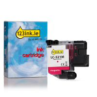 123ink version replaces Brother LC-521M magenta ink cartridge
