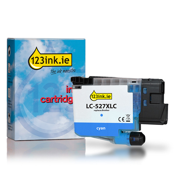 123ink version replaces Brother LC-527XLC high capacity cyan ink cartridge 051491 - 1