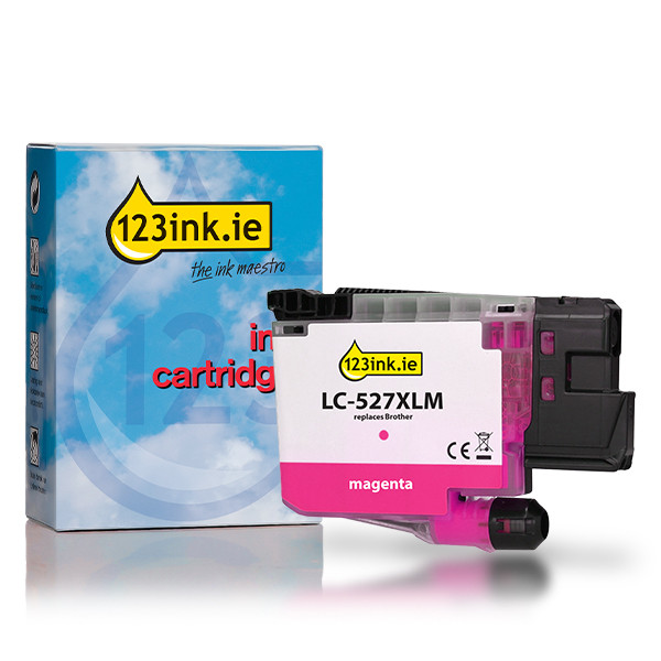 123ink version replaces Brother LC-527XLM high capacity magenta ink cartridge 051493 - 1
