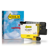 123ink version replaces Brother LC-527Y yellow ink cartridge 051487