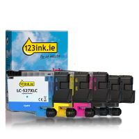123ink version replaces Brother LC-527 BK/BK/C/M/Y ink cartridge 5-pack 051535
