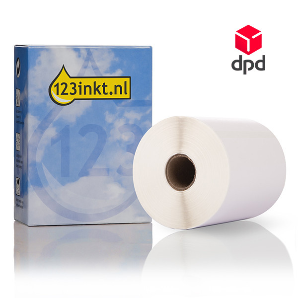 123ink version replaces Brother RD-S02E1 pre-punched DPD labels, 102mm x 152mm 653409 - 1