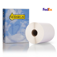 123ink version replaces Brother RD-S02E1 pre-punched FedEx labels, 102mm x 152mm 653289